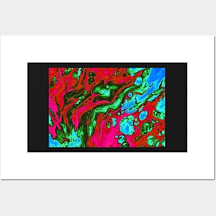 Colorful Liquid Swirl Pattern Posters and Art